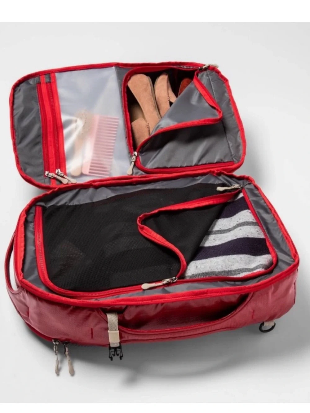 RARE 35L Adventure 20'' Travel Backpack Ripstop Red NWOT‎
